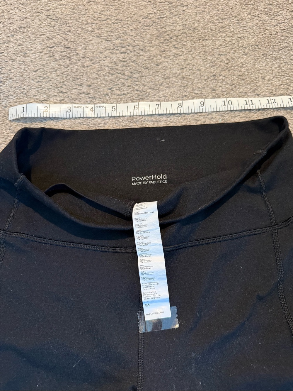 Fabletics PowerHold High-Rise Black Athletic leggings 7/8